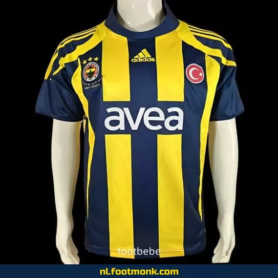 Fenerbahçe Vintage Voetbalshirt 2007-2008 Thuistenue - Officieel Retro Voetbalshirt
