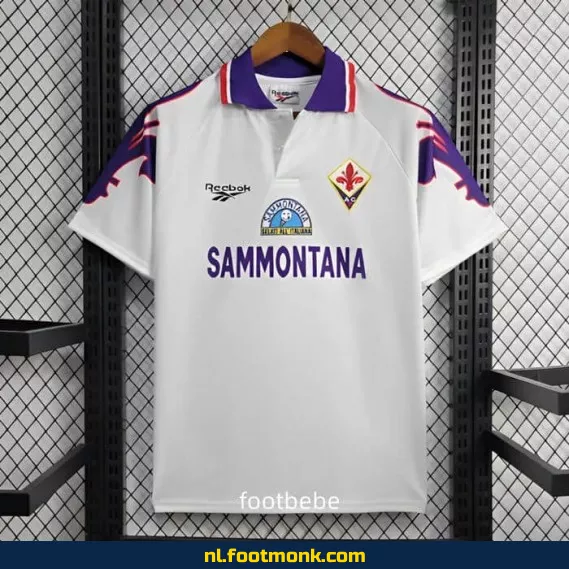 Vintage Fiorentina Voetbalshirt 1995-1996 - Witte Uitvoering - Origineel Voetbalshirt Kopen voor Fans