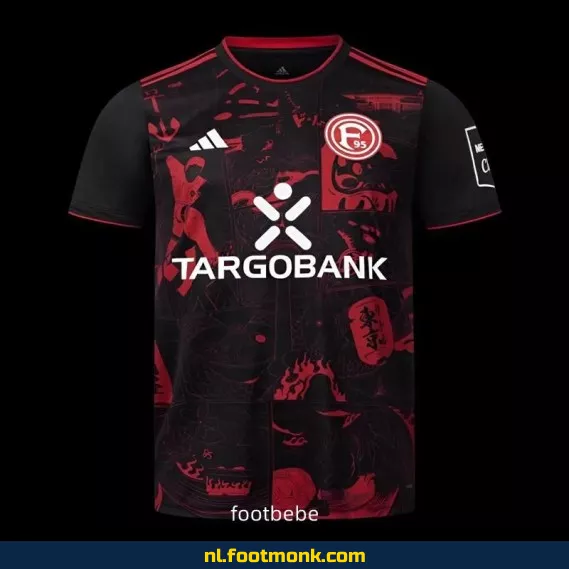 Fortuna Düsseldorf voetbalshirt 2025-2026 - Zwarte supporter shirt - Officieel voetbaltenue - Heren, dames & kinderen