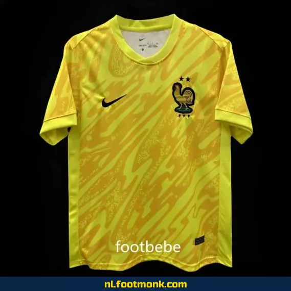 Frankrijk Euro 2024 keeperstrui geel – Officieel voetbalshirt voor dames en heren