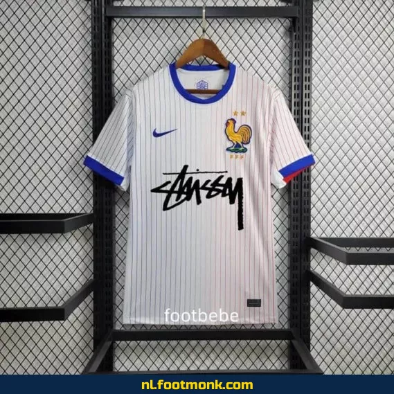 Stussy Frankrijk 2024 Uit Thuisshirt Wit – Officieel Voetbalshirt | Fanwear | Aanbieding
