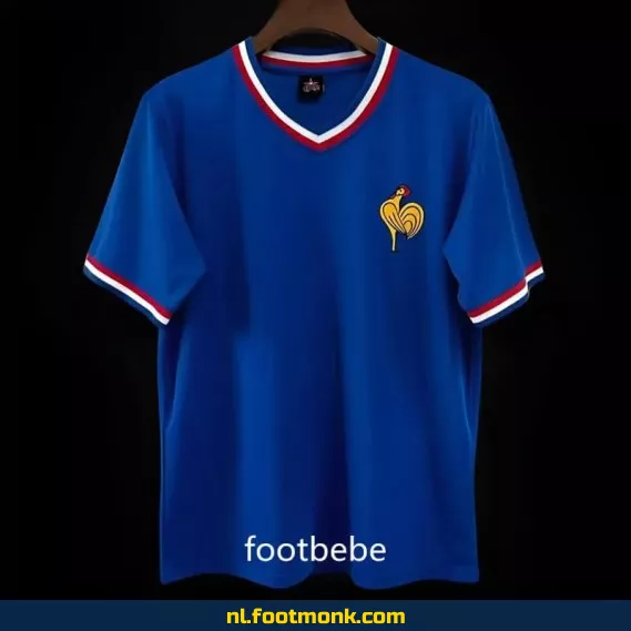 Retro Frankrijk Voetbalshirt 1971 - Blauw Thuistenue - Vintage Voetbal Shirt
