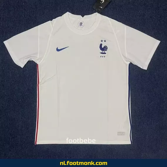 Frankrijk Vintage Voetbalshirt 2020-2021 Uit Thuistenue - Wit | Origineel Voetbaltenue | Retro Voetbalshirt Dames/Heren | Officiële Replica