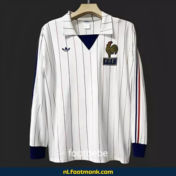 Vintage Frans voetbalshirt 1980-1982 - Officieel retro tenue met lange mouwen - Origineel voetbalshirt voor heren en dames