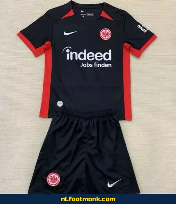 Frankfurt Voetbalshirt Kinderen 2024-2025 Uit Thuisshirt Zwart – Authentiek Voetbalshirt Kopen | Officieel Fanwear