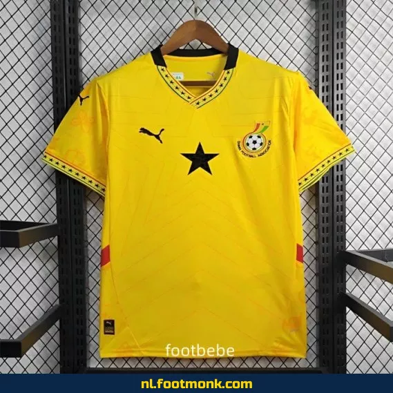 Ghana uit voetbalshirt 2024-2025 – Geel tenue – Officieel voetbaltenue – Heren/Dames/Kinderen – Bestel nu online