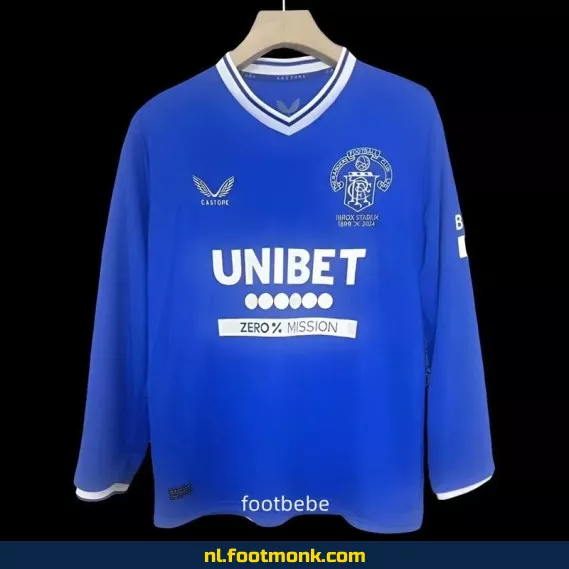 Glasgow Rangers 125-jarig jubileum voetbalshirt 2024-2025 – Lange mouwen – Officieel voetbalshirt – Voetbalshirts voor heren – Aanbieding