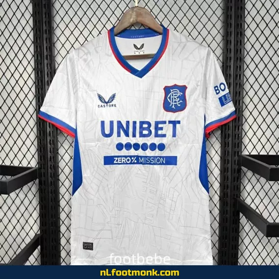Glasgow Rangers 2024-2025 Uit tenue - Wit voetbalshirt | Officieel voetbalshirt voor heren, dames & kinderen | Origineel voetbalshirt met optionele bedrukking | Fanwear aanbieding