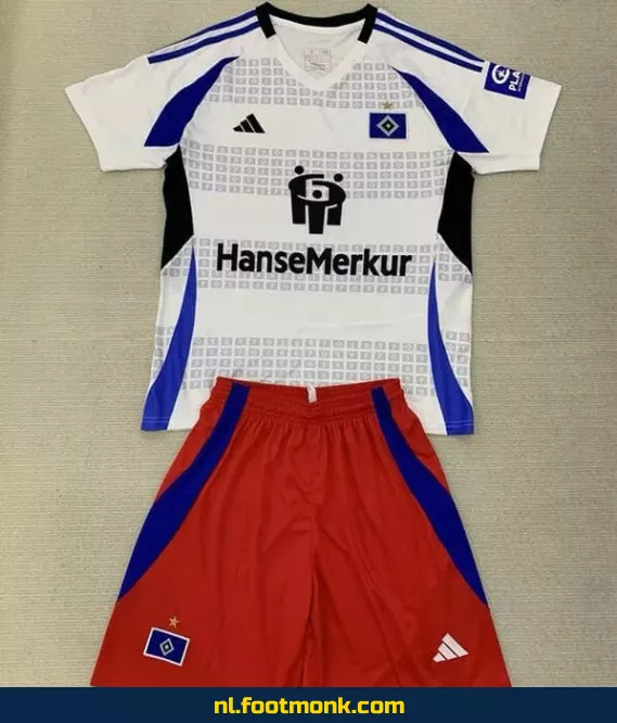 HSV Kinder Voetbalshirt 2024/2025 Thuistenue – Wit | Officieel Voetbaltenue | Personaliseerbaar | Snelle Levering