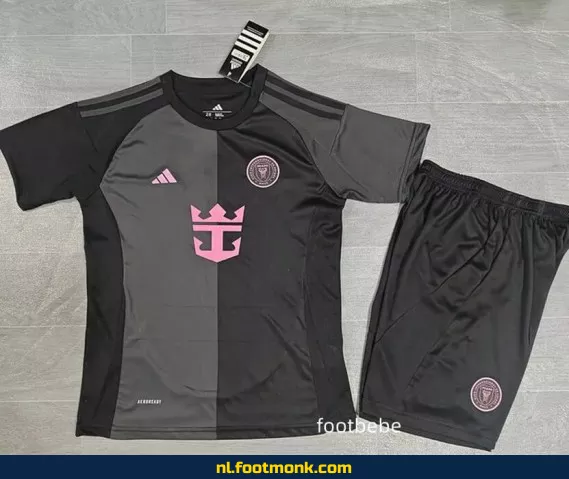 Inter Miami Kinder Voetbalshirt 2025-2026 – Uit Thuisshirt in Zwart – Officieel Voetbalshirt voor Kinderen