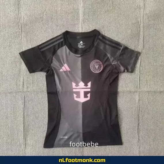 Inter Miami Dames Uit Shirt 2025-2026 - Zwart Voetbalshirt | Officieel | Fanwear