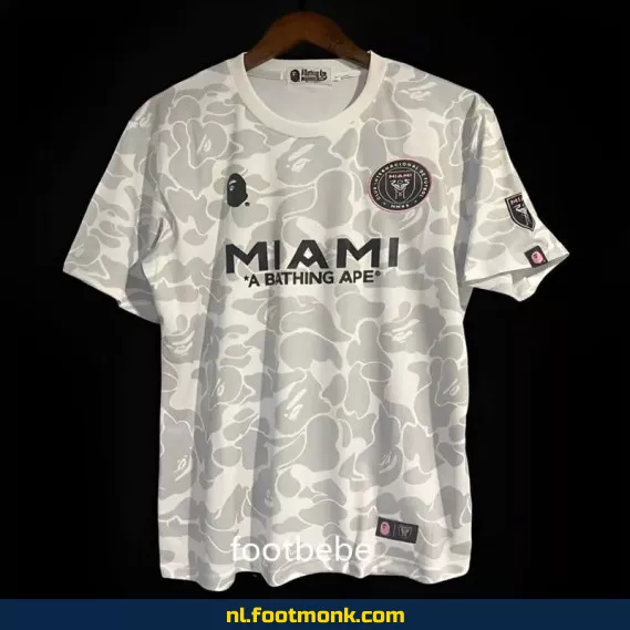 Inter Miami x BAPE Voetbalshirt 2023-2024 – Wit Camouflage – Officieel Voetbalshirt – Exclusieve Collectie