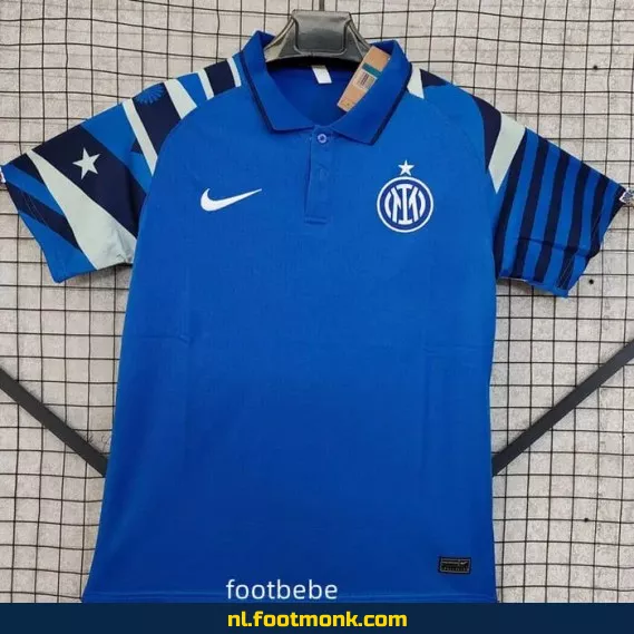 Inter Milan 2024-2025 Polo Voetbalshirt Blauw – Officieel Voetbalshirt, Heren/Dames/Kinderen, Fanwear & Aanbiedingen