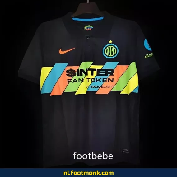 Inter Milan Vintage Voetbalshirt 2021-2022 Derde Tenue - Zwart | Officieel Retro Voetbaltenue | Heren & Dames | Fanwear Aanbieding