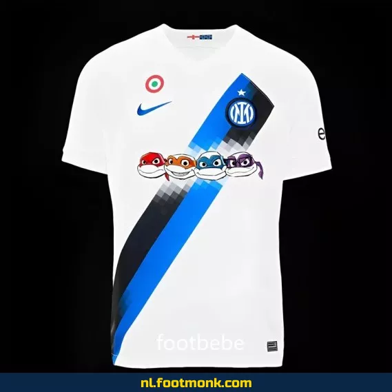Inter Milan Ninja Turtles Voetbalshirt 2024 – Wit | Officieel Voetbalshirt | Heren & Dames | Personaliseerbaar | Fanwear