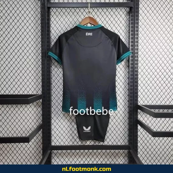 Iers voetbalshirt kinderen 2024 derde uit tenue zwart – Officieel voetbalshirt