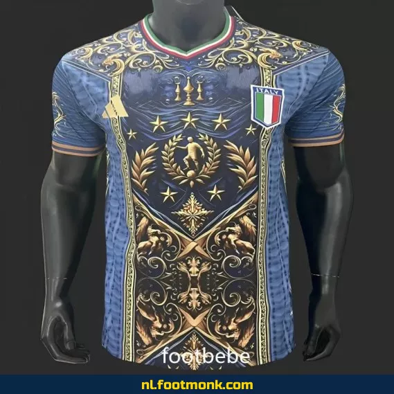 Speciale editie Italiaans voetbalshirt 2024 - Blauw | Origineel, exclusief & bedrukbaar