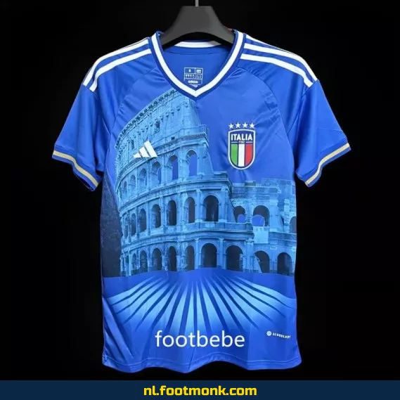 Speciaal blauw Italiaans voetbalshirt 2024 – Officieel fanwear