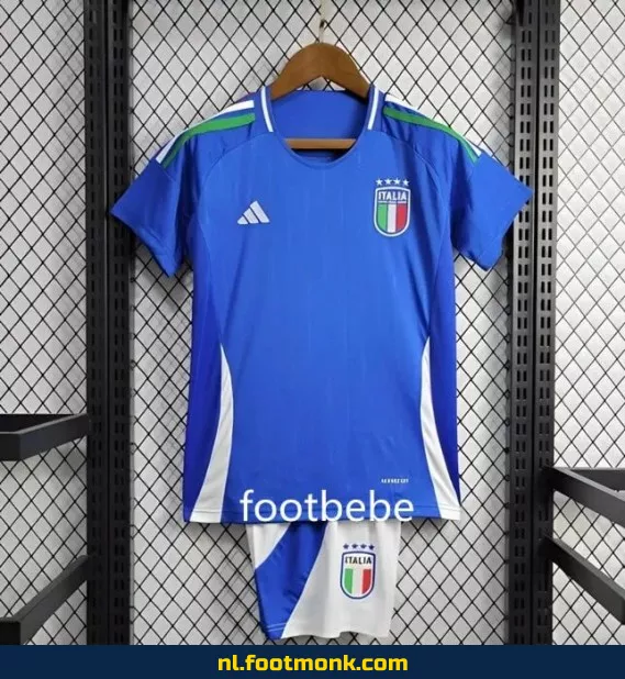 Italiaans voetbalshirt voor kinderen - Euro 2024 blauw - Officieel voetbaltenue