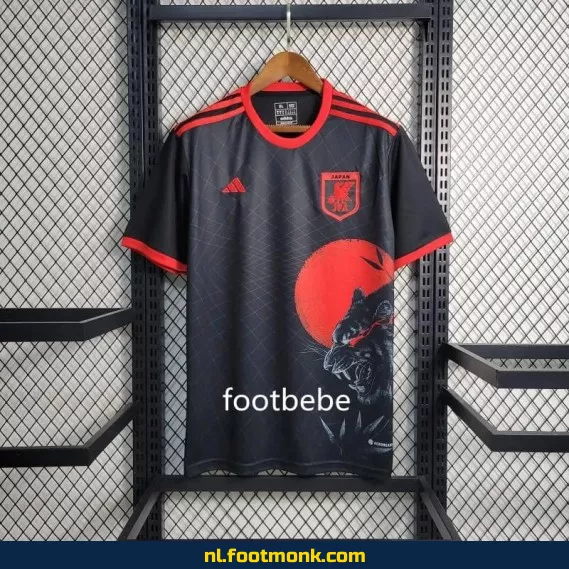 Japanse Voetbalshirt 2023-2024 – Zwart Luipaard Motief – Officieel Voetbalshirt