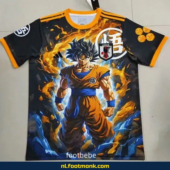 Origineel Dragon Ball Wu Kong Voetbalshirt Japan 2024-2025 – Personaliseerbaar – Exclusieve Aanbieding