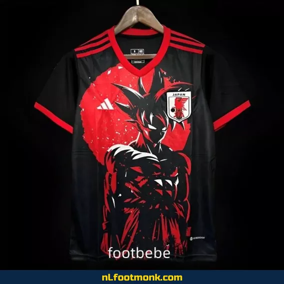 Japanse Voetbalshirt 2024 Dragon Ball Goku Rood-Zwart – Officieel Voetbalshirt | Custom Fanwear | Exclusieve Aanbieding