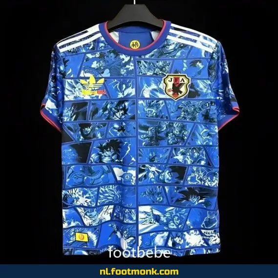Japanse Voetbalshirt 2024 Dragon Ball Wukong Blauw – Officieel Voetbalshirt, Custom Fanwear, Aanbieding