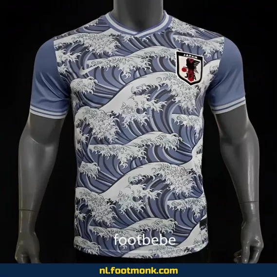 Japan Voetbalshirt 2024 - Great Wave of Kanagawa Ontwerp | Officieel Voetbalshirt | Exclusieve Fanwear | Custom Voetbalshirt | Heren & Dames