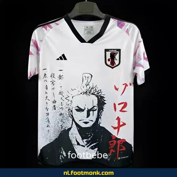 Otaku Zoro Roronoa Wit Voetbalshirt 2024 - Officieel Japanse Fanwear | Customiseerbaar