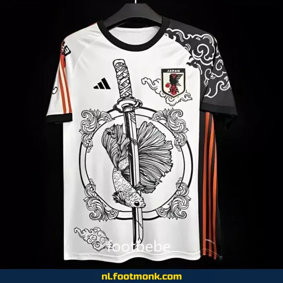 Japans Voetbalshirt 2024 - Witte Samoeraï Zwaard - Officieel Voetbalshirt