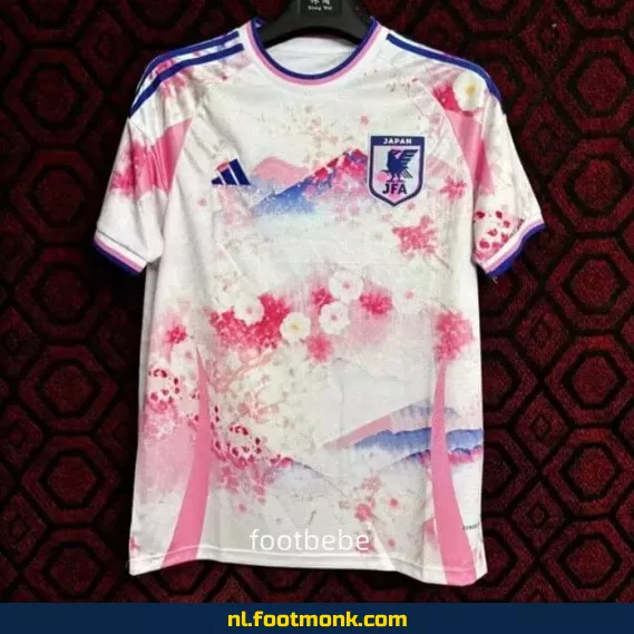 Speciale editie Japan 2024 voetbalshirt - roze & wit | Officieel voetbalshirt | Dames & Heren | Personaliseerbaar