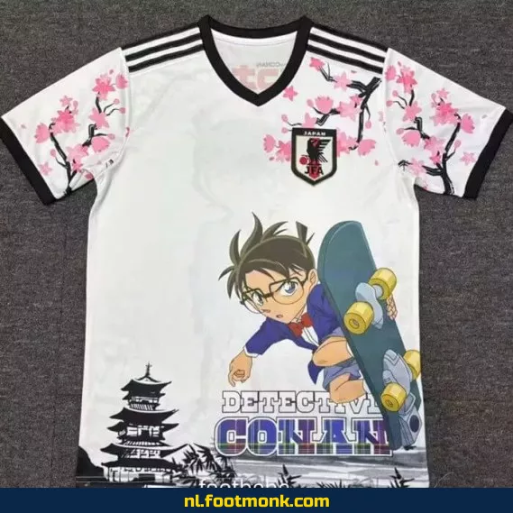 Officieel Japan Voetbalshirt 2025-2026 – Detective Conan Wit – Voetbalshirt Dames/Heren – Exclusieve Fanwear