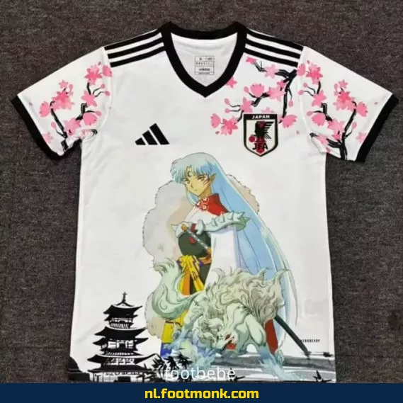 Japanse Voetbalshirt Inuyasha Wit 2025-2026 – Officieel Voetbalshirt | Customiseerbaar | Fanwear Aanbieding