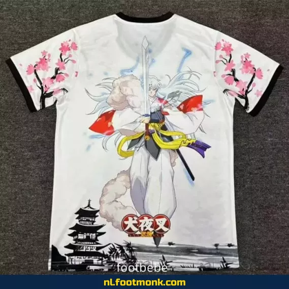 Japanse Voetbalshirt Inuyasha Wit 2025-2026 – Officieel Voetbalshirt | Customiseerbaar | Fanwear Aanbieding