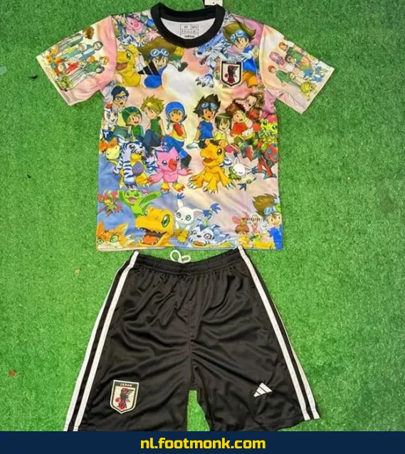 Digimon Voetbalshirt Japan Kinderen 2025-2026 | Officieel Voetbalshirt | Personaliseerbaar