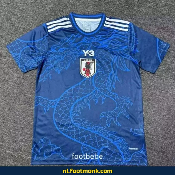 Japanse Voetbalshirt Y3 2024-2025 Blauwe Draak – Officieel Voetbalshirt | Customizen | Aanbieding