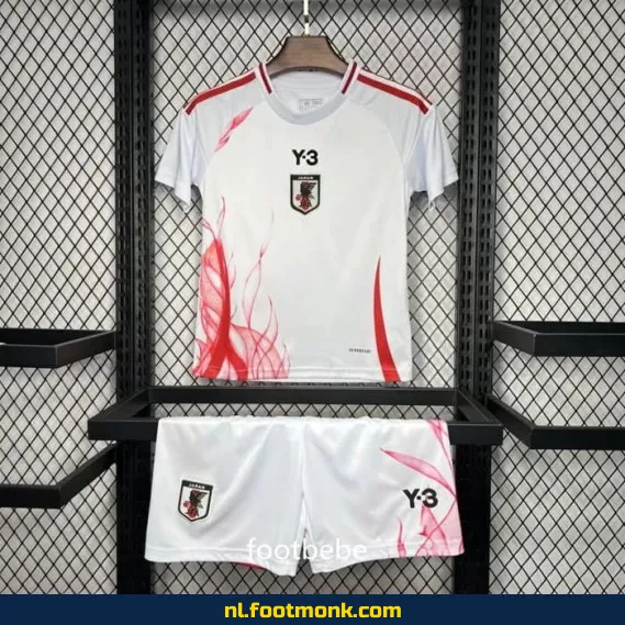 Y3 Japan Voetbalshirt Kinderen 2024 – Witte Uit Shirt | Officieel Voetbaltenue | Personaliseerbaar