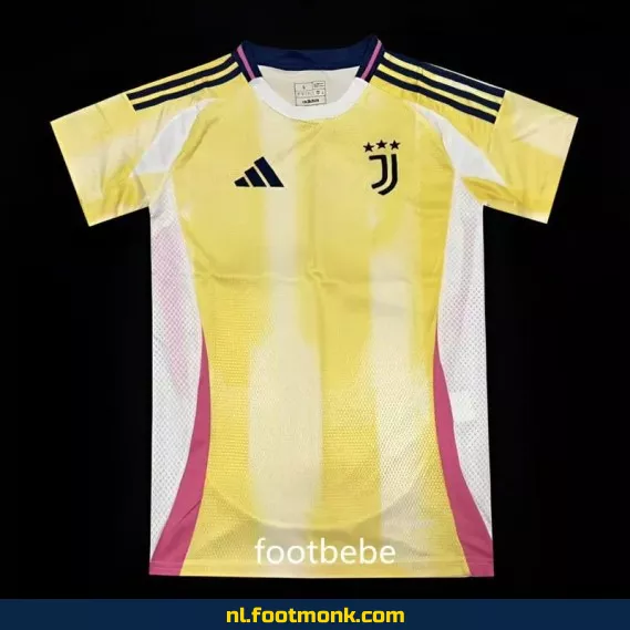 Juventus 2024-2025 uit voetbalshirt geel – Officieel voetbalshirt voor heren, dames en kinderen | Koop nu originele supporter shirts met bedrukking