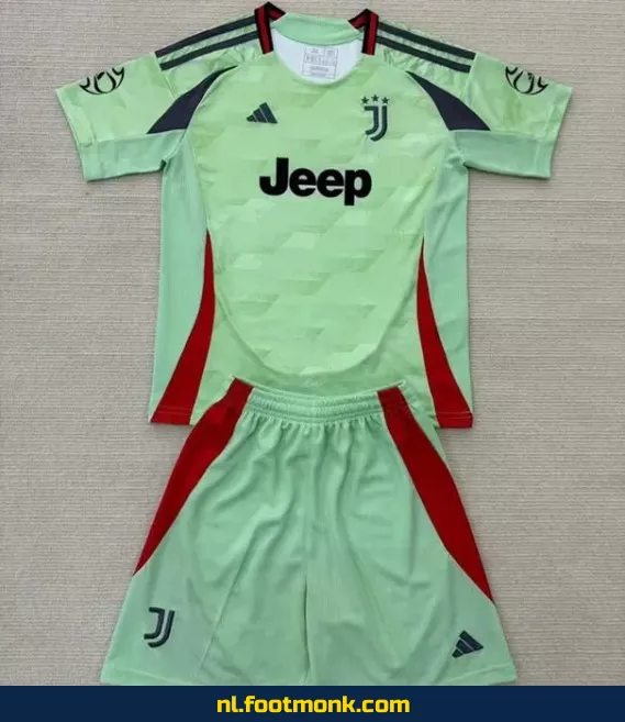 Juventus Voetbalshirt Kinderen 2025-2026 - Groen | Officieel Voetbalshirt | Voetbalshirt Kopen Online
