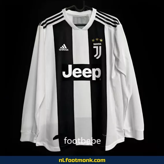 Juventus Vintage Voetbalshirt 2018/2019 - Thuis - Lange Mouwen - Officieel Retro Shirt