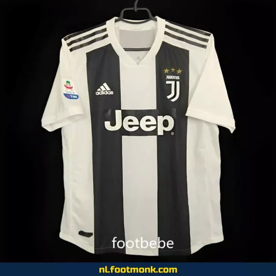 Juventus Vintage Voetbalshirt 2018/2019 - Thuis - Officieel Retro Voetbalshirt - Heren & Dames - Authentiek Voetbalshirt met Bedrukking