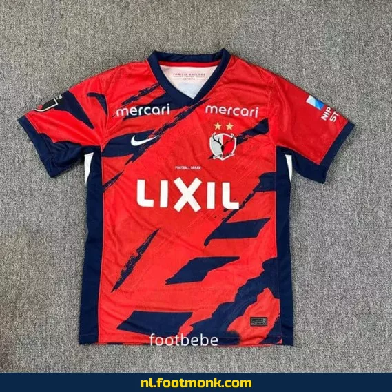 Kashima Antlers Thuisshirt 2025-2026 – Rood Voetbalshirt | Officieel | Dames & Heren | Personaliseerbaar