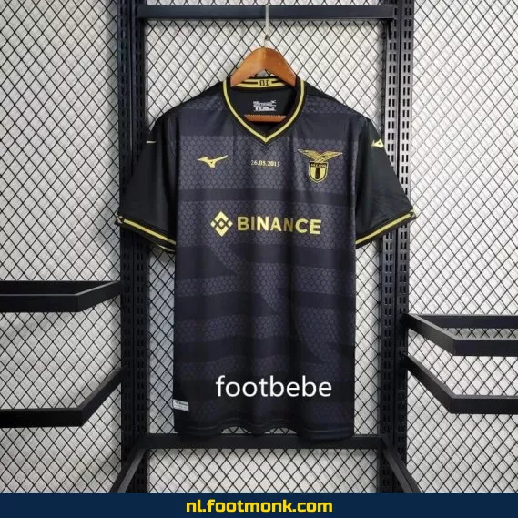 Lazio voetbalshirt 2023-2024 voor 10-jarigen - zwart | Officieel voetbalshirt | Voetbalshirt kinderen | Fanwear aanbieding