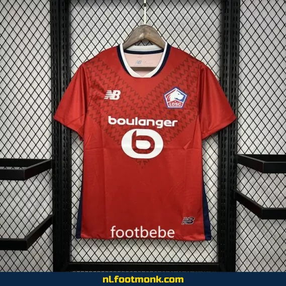 Lille OSC Thuisshirt 2024-2025 – Rood Voetbalshirt | Officieel Voetbalshirt | Voetbalshirt Dames & Heren | Fanwear | Aanbieding