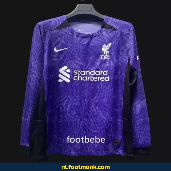 Liverpool Voetbalshirt 2023-2024 Violet Lange Mouw – Officieel Voetbalshirt voor Supporters
