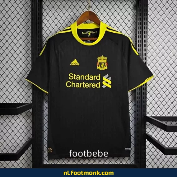 Liverpool Vintage Voetbalshirt 2010-2011 Derde Tenue - Zwart | Officieel Retro Voetbaltenue | Voetbalshirt Dames/Heren | Originele Voetbalshirts