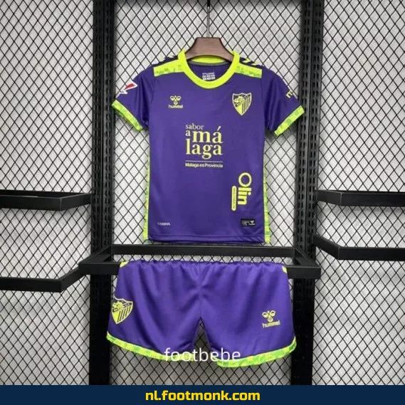 Malaga Uit Thuisshirt 2024-2025 voor Kinderen - Violet | Officieel Voetbalshirt | Personaliseerbaar | Fanwear