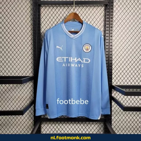 Manchester City Thuisshirt 2023-2024 Lange Mouw – Officieel Voetbalshirt voor Heren en Dames – Koop Nu Online