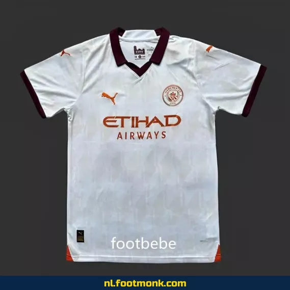 Manchester City uit shirt 2023-2024 wit - Officieel voetbalshirt | Voetbalshirt heren/dames/kinderen | Origineel voetbalshirt met bedrukking