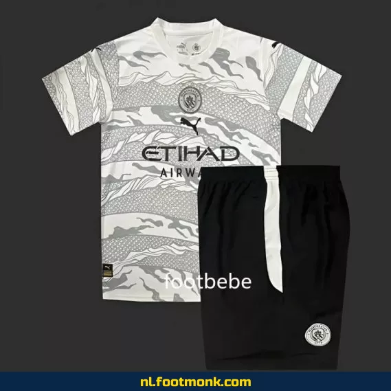 Manchester City Voetbalshirt Kinderen 2024-2025 – Het Jaar van de Witte Draak – Officieel Voetbalshirt
